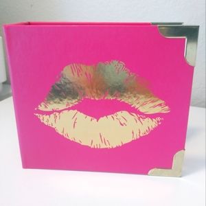 Gold. Pink lip mini photo album